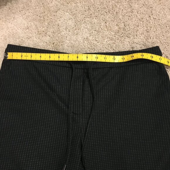 Black & Grey Puppytooth Stretchy Drawstring Trouser Leggings - Picture 10 of 14